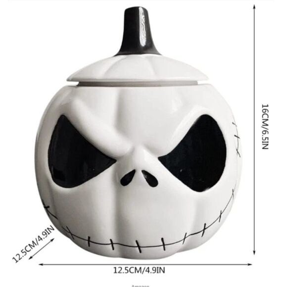 🆕 Disney’s Jack Skellington Pumpkin Head Cookie Jar - Picture 4 of 7
